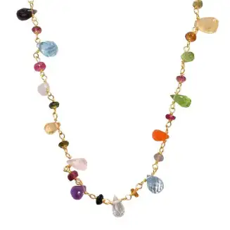 GEMSTONE AND GOLD NECKLACE