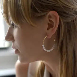 PEARL HOOP EARRING