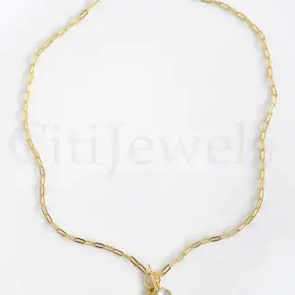 STARBURST LOCK AND GEMSTONE NECKLACE