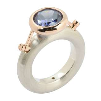 Sterling Silver Ring with 9mm Tanzanite CX