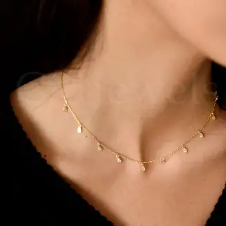 Multi-Dangle Teardrop CZ Necklace