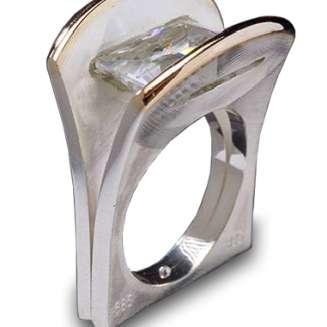 emerald wedge ring