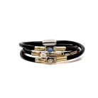 opal triple leather bracelet