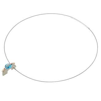 Tension Necklace w/Blue Topaz