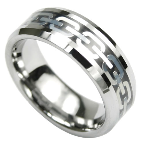 tungsten ring with chain link design